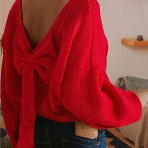 Be Mine Bow Back Sweater